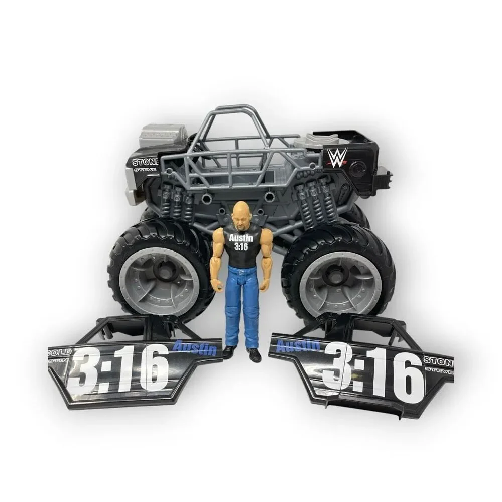 WWE Wrekkin Stone Cold Black 3:16 Monster Truck with Stone Cold Steve Austin